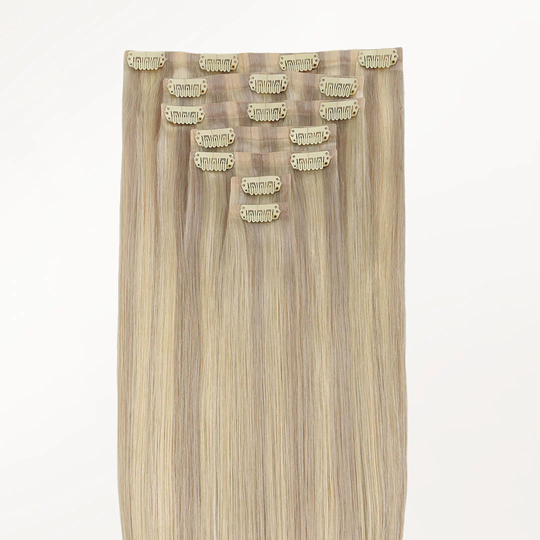 Ash Blonde Highlights (17A/60A) Seamless Clip-Ins (130g-160g) - Image 8