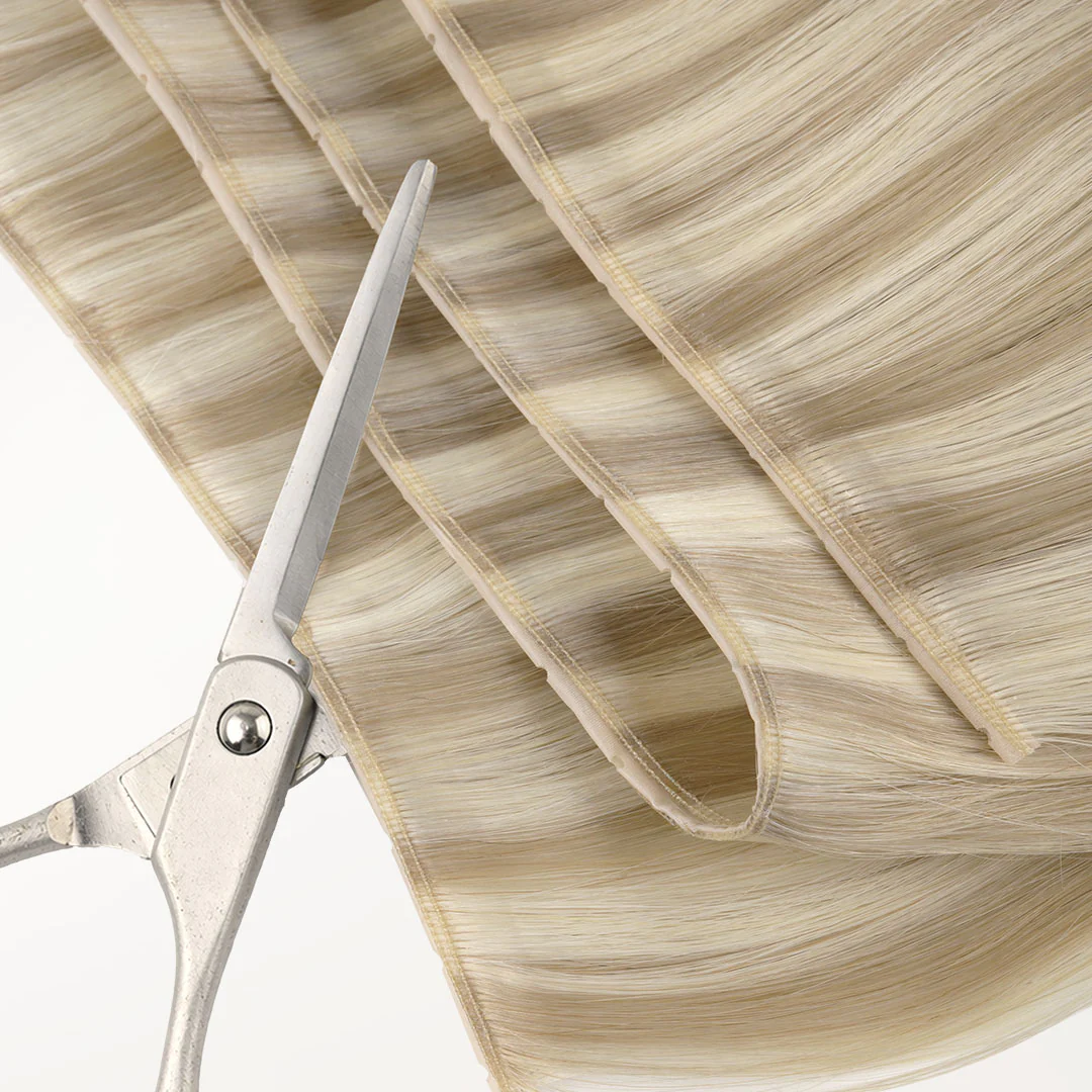 Ash Blonde Highlights (17A/60A) Butterfly Weft Hair Extensions (100g-160g) - Image 15