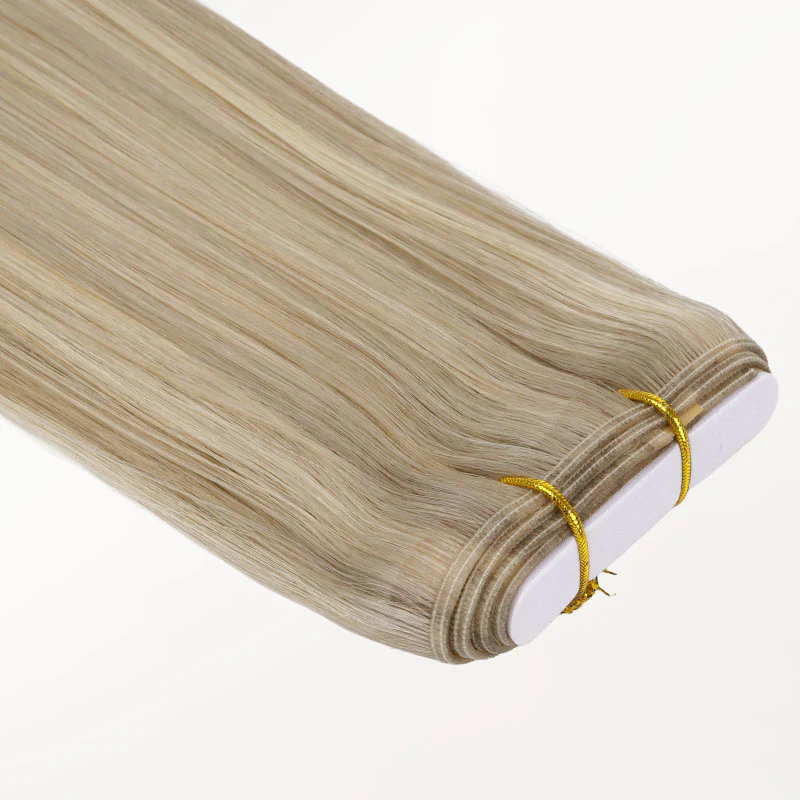 Ash Blonde Highlights (17A/60A) Genius Tape Weft Hair Extensions 60g - Image 16