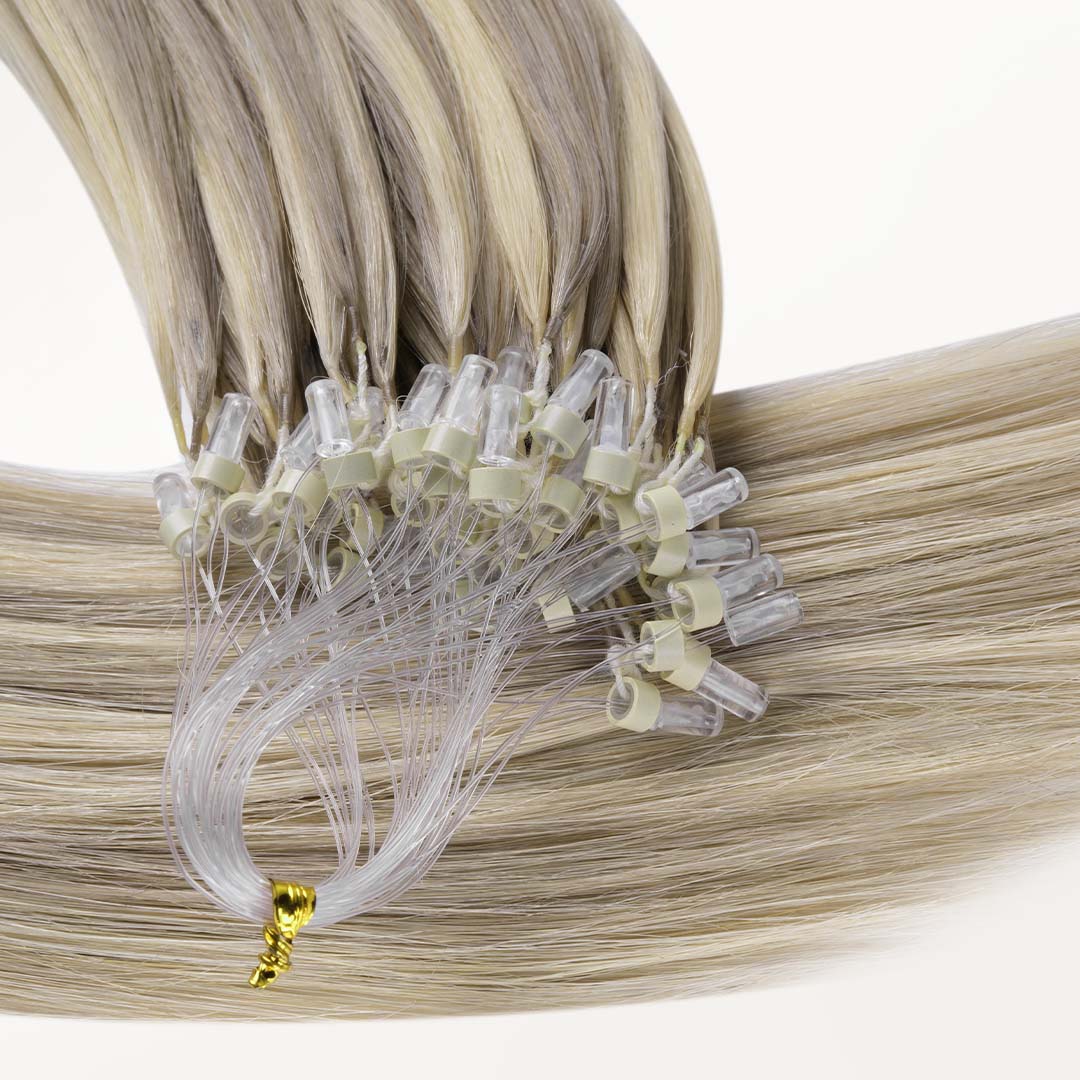 Ash Blonde Highlights (17A/60A) Feather Crochet Hair 68g - Image 3