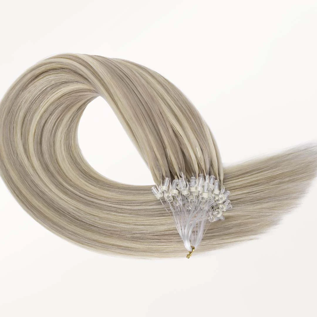 Ash Blonde Highlights (17A/60A) Feather Crochet Hair 68g - Image 4