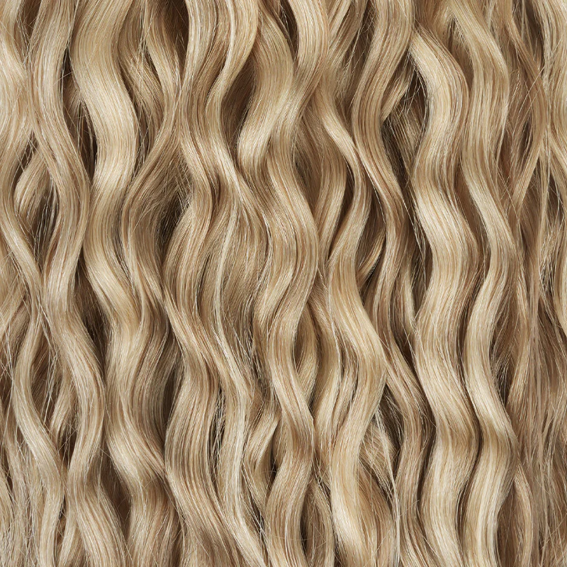 Ash Blonde Highlights (17B/20A) Elf Curly Clip-in Hair Extensions (120-150g) - Image 11