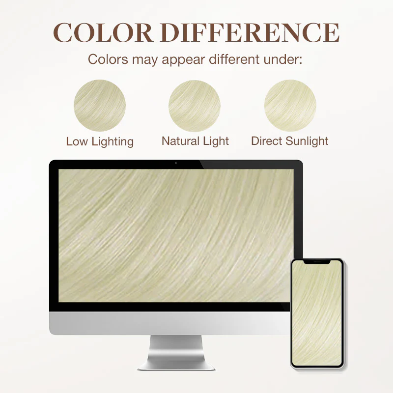 Bleach Blonde (613) Wire Hair Extensions (70g-110g) - Image 7