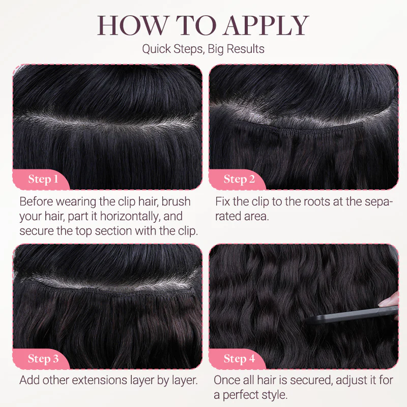 Dark Brown (2) Elf Curly Clip-in Hair Extensions (120-150g) - Image 6