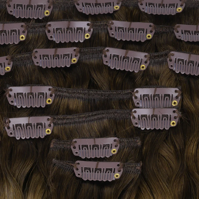 Bleach Blonde Balayage (3/8/18) Elf Curly Clip-in Hair Extensions (120-150g) - Image 7