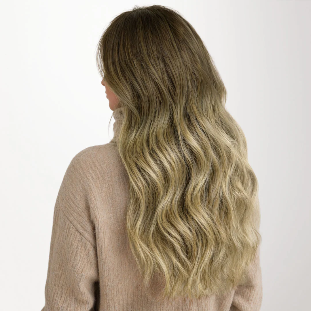 Bleach Blonde Balayage (3/8/613) Butterfly Weft Hair Extensions (100g-160g) - Image 10