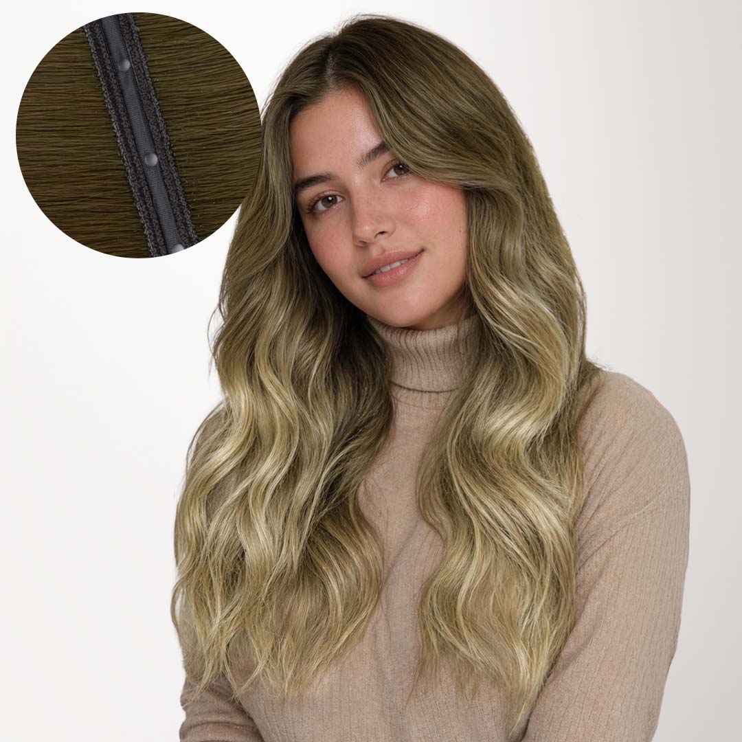 Bleach Blonde Balayage (3/8/613) Butterfly Weft Hair Extensions (100g-160g) - Image 9