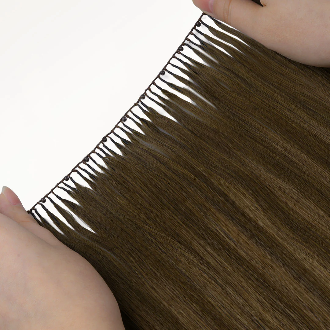 Bleach Blonde Balayage (3/8/613) Feather Weft Hair Extension (50g-60g) - Image 8