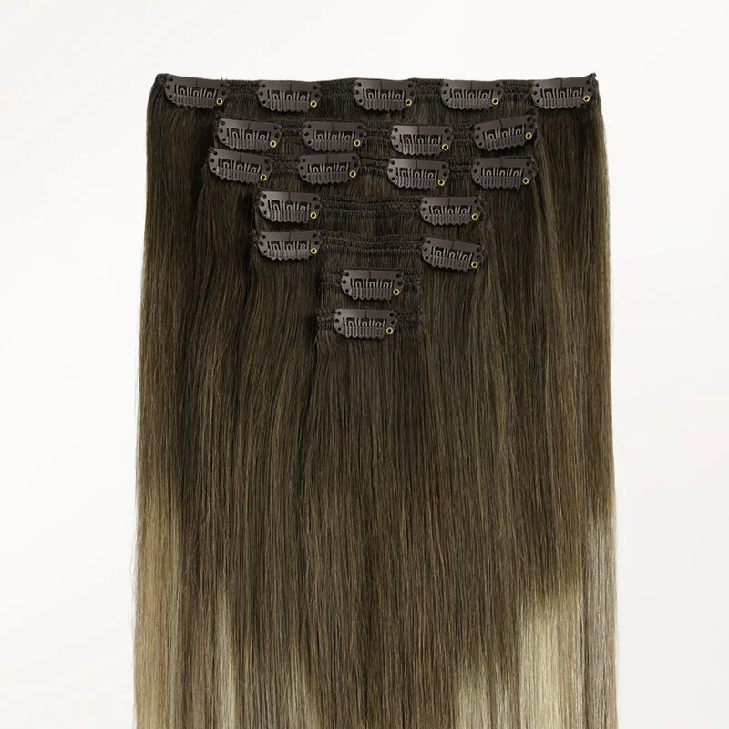 Bleach Blonde Balayage (3/8/613) Full Classic Clip-Ins (160g-220g) - Image 4