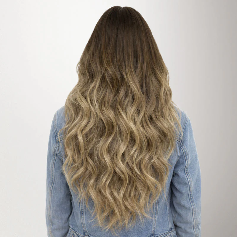 Bleach Blonde Balayage (3/8/613) Genius Tape Weft Hair Extensions 60g - Image 15