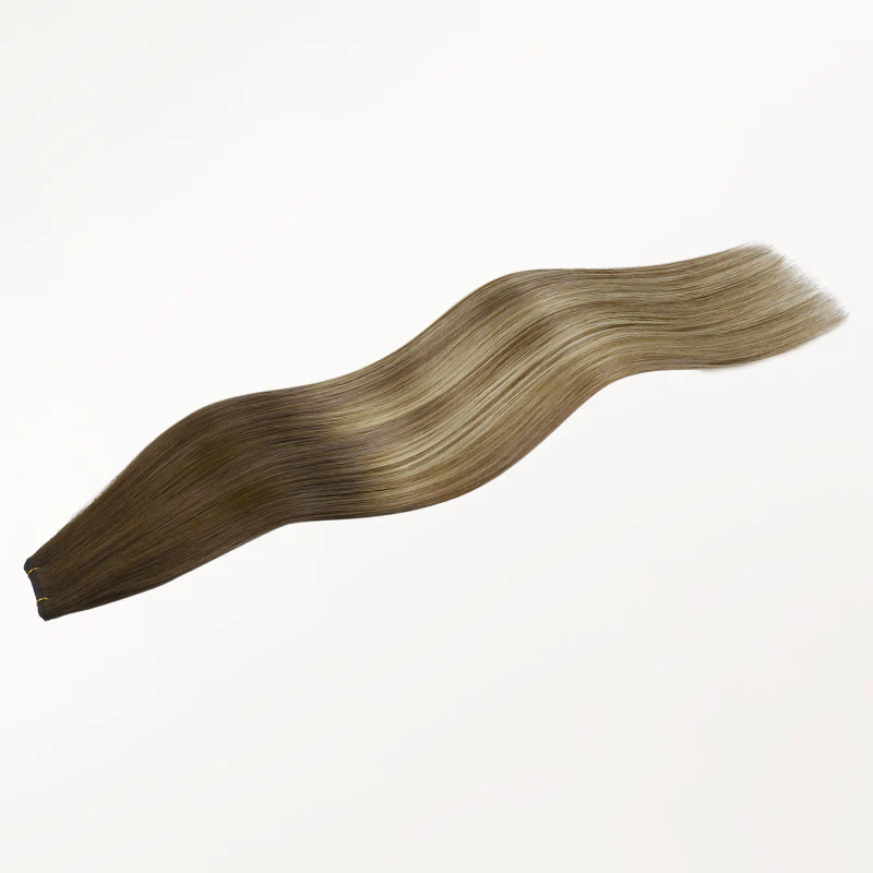 Bleach Blonde Balayage (3/8/613) Genius Weft Hair Extensions (50-120g) - Image 10