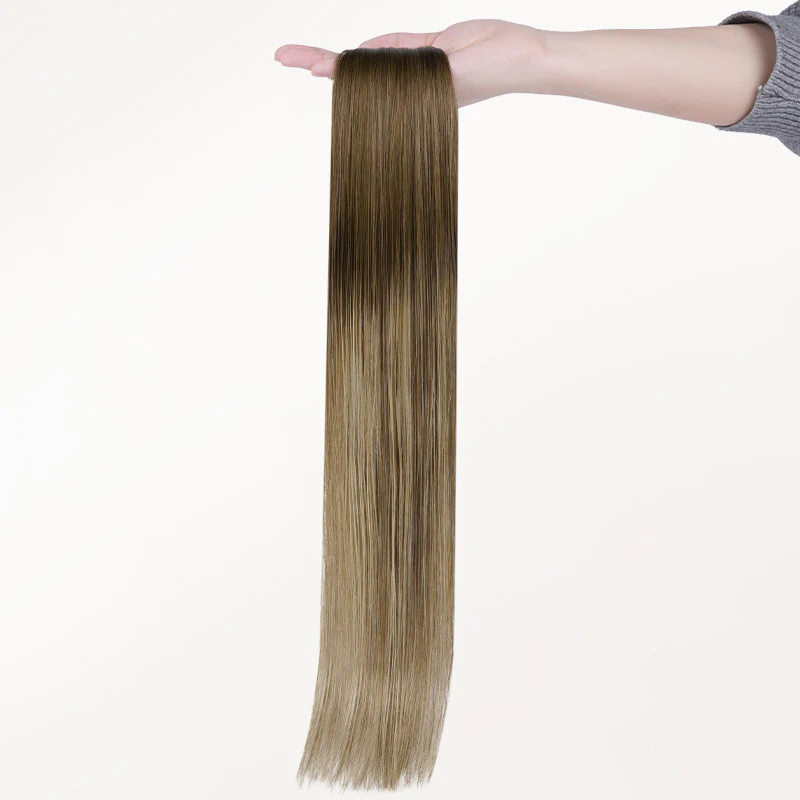 Bleach Blonde Balayage (3/8/613) Genius Weft Hair Extensions (50-120g) - Image 3