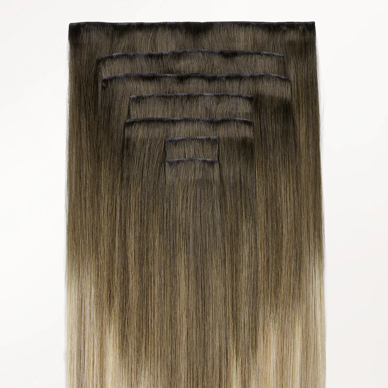 Bleach Blonde Balayage (3/8/613) Invisi Edge Seamless Clip-Ins (140g-160g) - Image 4