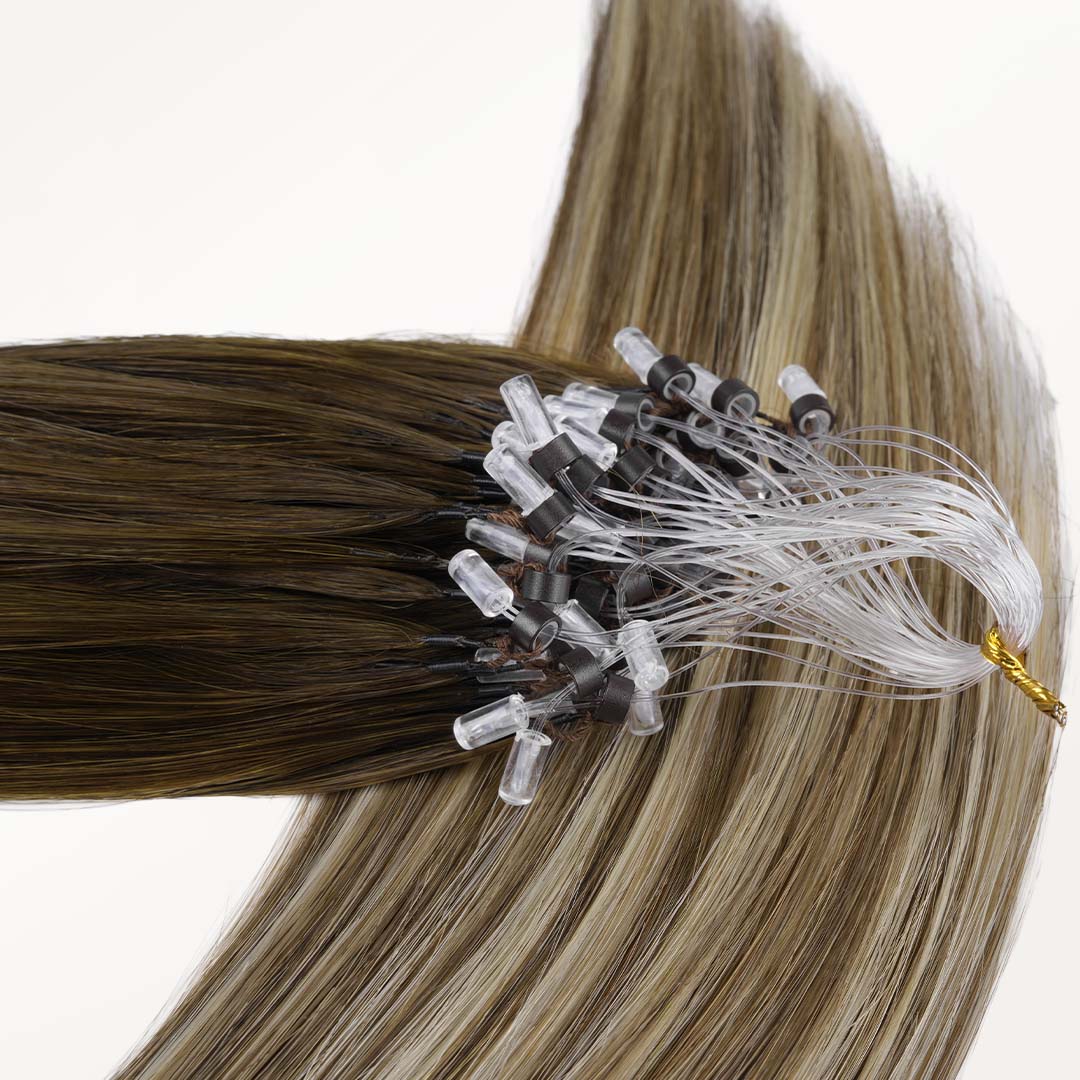 Bleach Blonde Balayage (3/8/613) Feather Crochet Hair 68g - Image 3