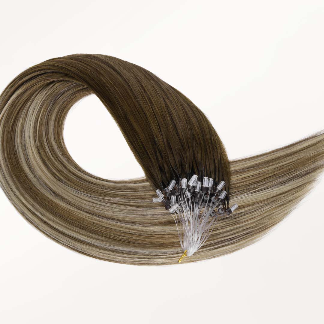 Bleach Blonde Balayage (3/8/613) Feather Crochet Hair 68g - Image 4