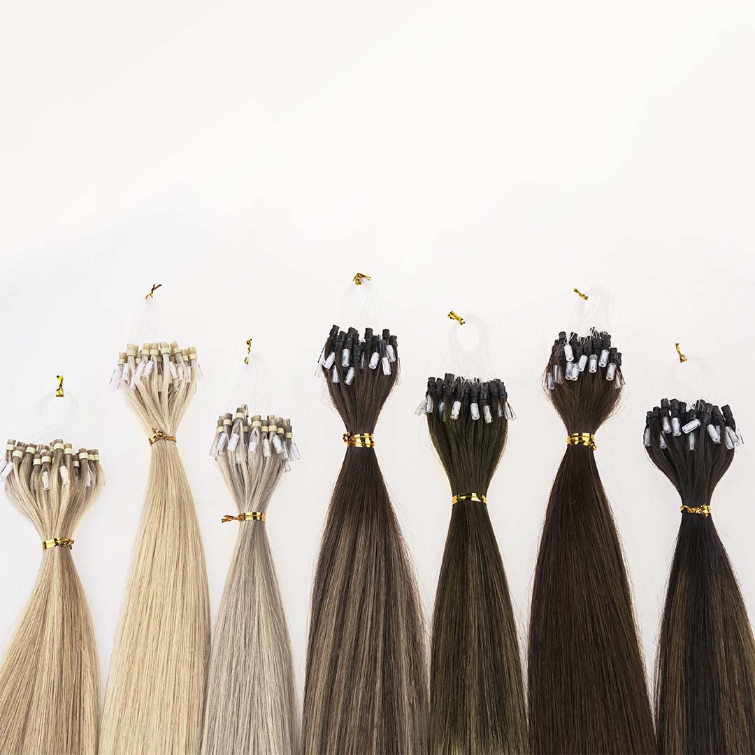 Natural Black (1B) Micro Link Tip Hair Extensions - Image 7