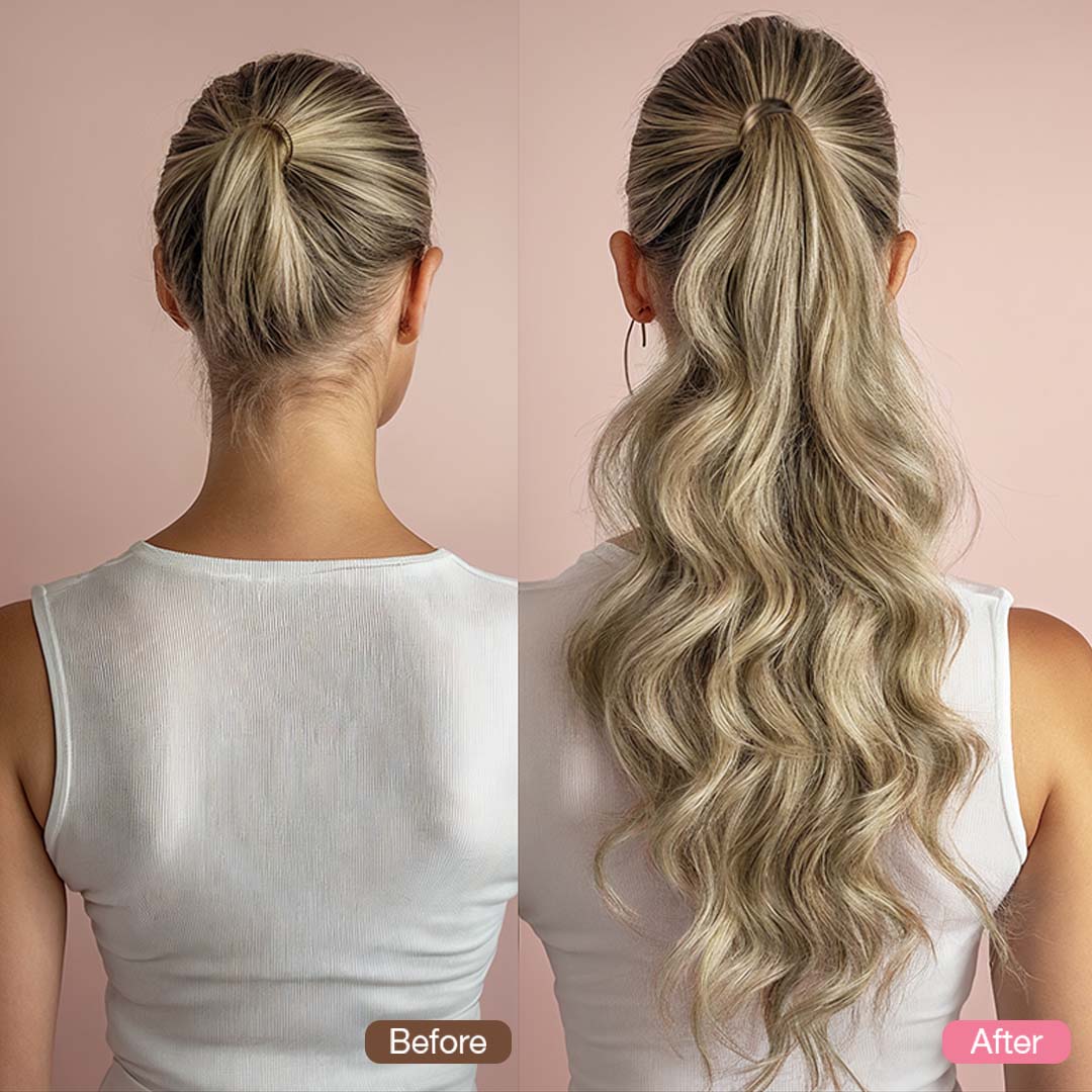 Bleach Blonde Balayage (3/8/613) Ponytail (75g-90g) - Image 4
