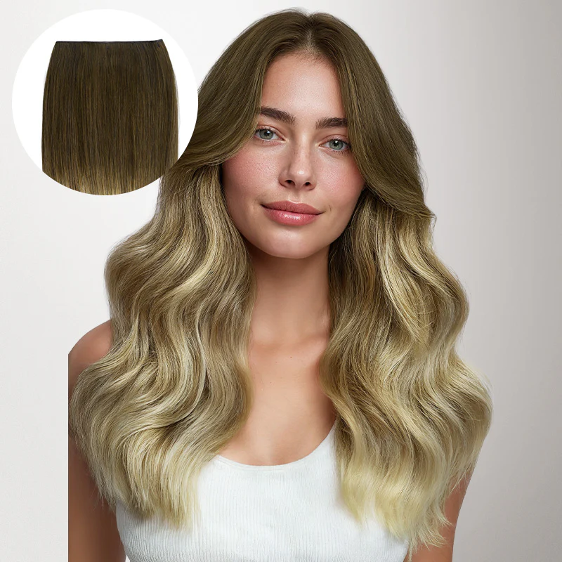 Bleach Blonde Balayage (3/8/613) Thick Genius Tape Weft Hair Extensions 100-120g