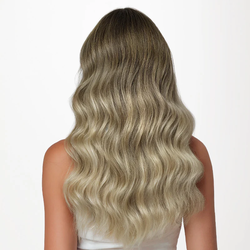 Bleach Blonde Balayage (3/8/613) Thick Sew-In Weft Hair Extensions (120g-160g) - Image 2