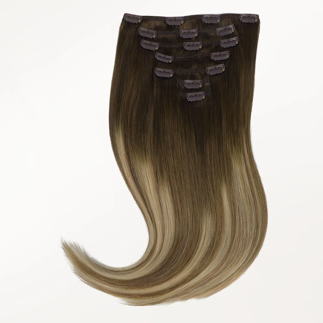 Bleach Blonde Balayage (3/8/613) Classic Clip-Ins (120g-150g) - Image 7