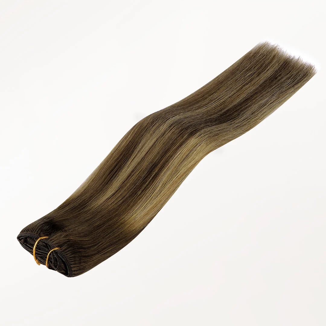 Caramel Blonde Balayage (4/27/4) Classic Clip-Ins (120g-150g) - Image 6