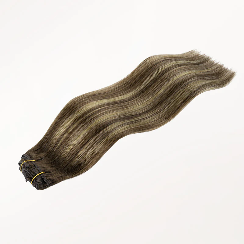Caramel Blonde Balayage (4/27/4) Full Classic Clip-Ins (160g-220g) - Image 6