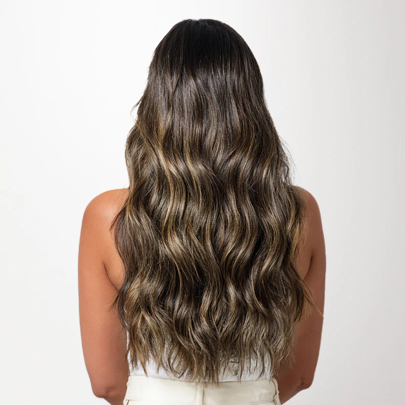 Caramel Blonde Balayage (4/27/4) Invisi Edge Seamless Clip-Ins (140g-160g) - Image 3