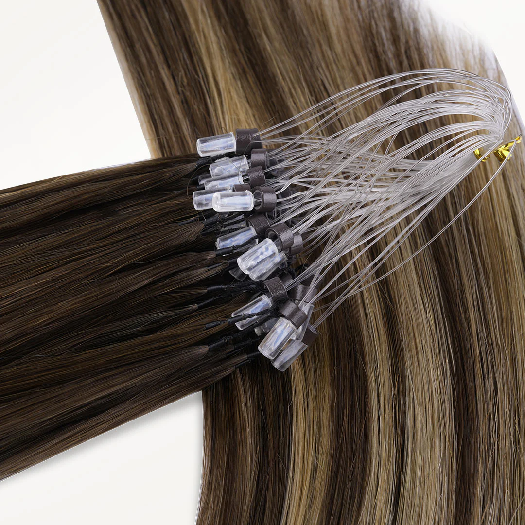 Caramel Blonde Balayage (4/27/4) Feather Crochet Hair 68g - Image 3