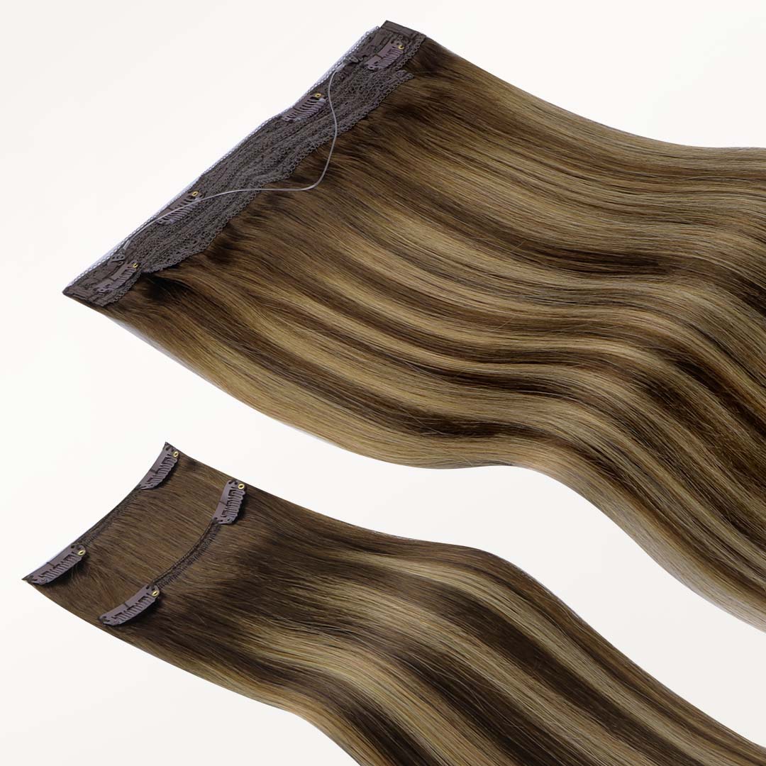Caramel Blonde Balayage (4/27/4) Pro & Wire Hair Extension (70g-140g) - Image 5