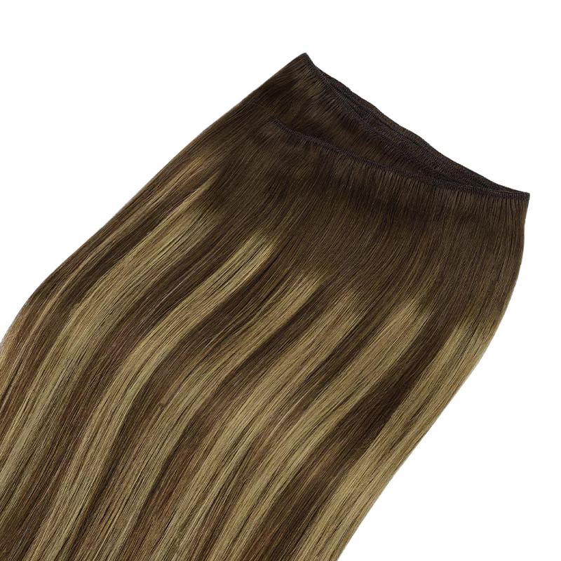 Caramel Blonde Balayage (4/27/4) Sew-In Weft Hair Extensions (80g-120g) - Image 9