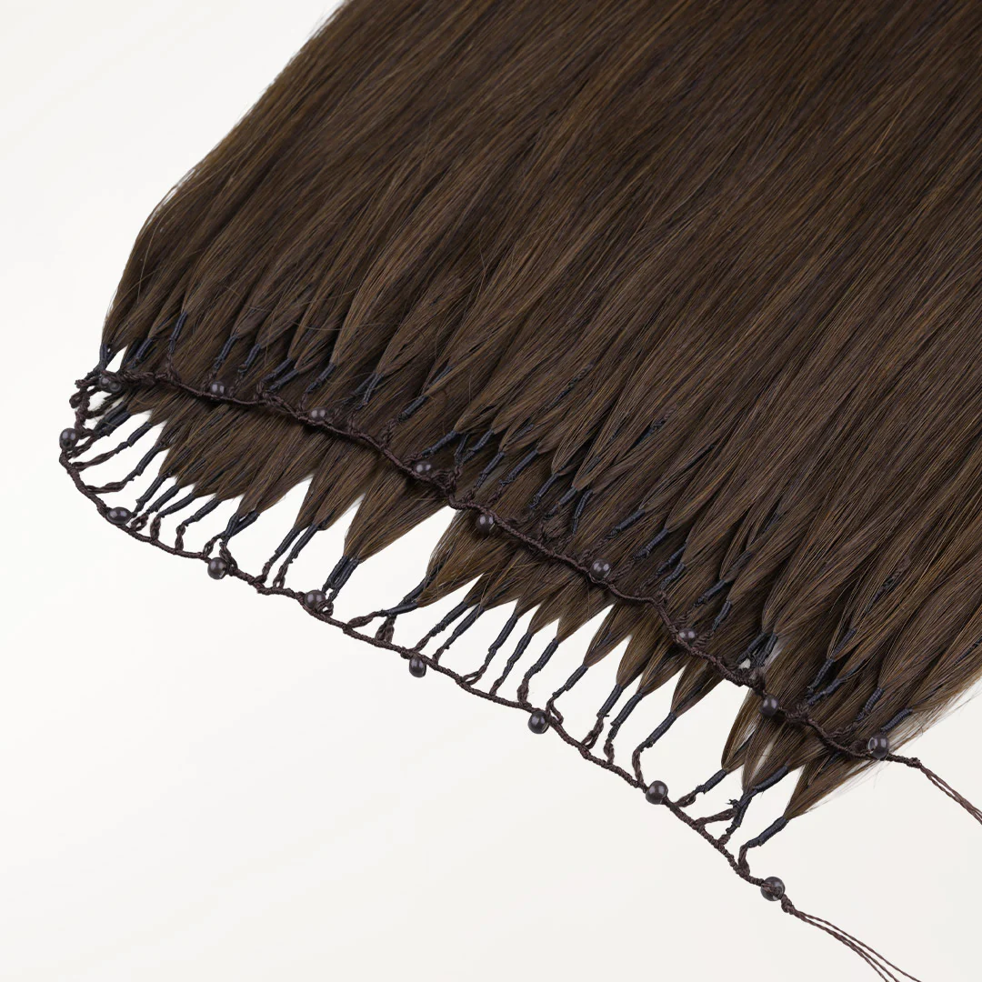Chocolate Brown (4A) Feather Weft Hair Extension (50g-60g) - Image 7