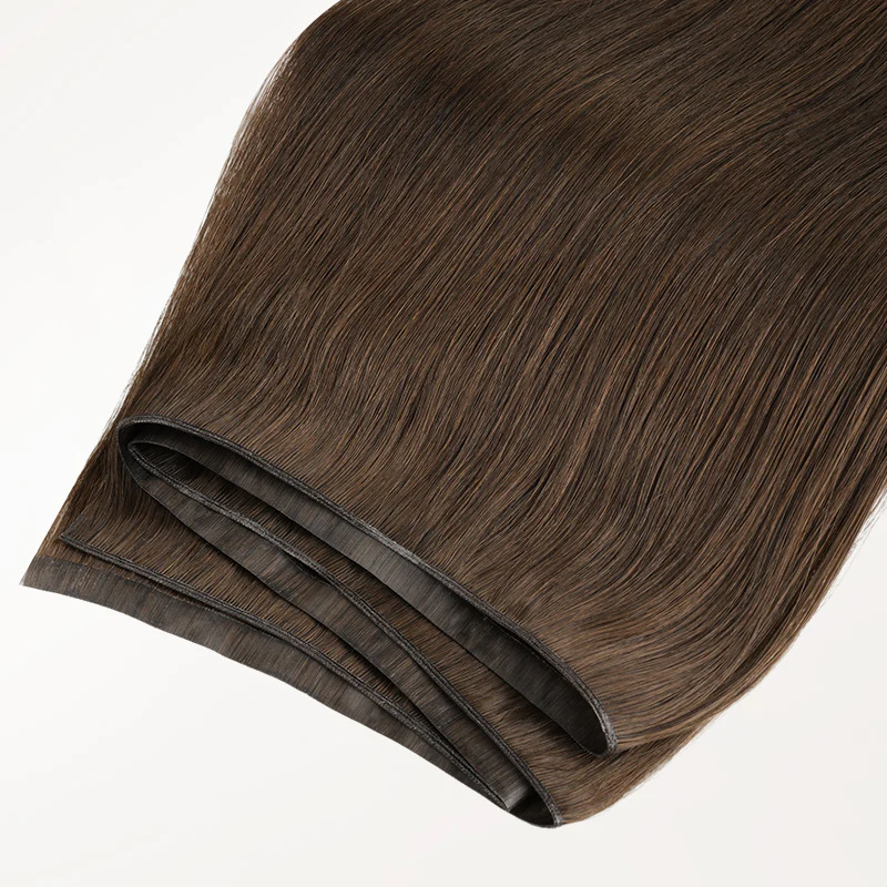 Chocolate Brown (4A) Genius Tape Weft Hair Extensions 60g - Image 6