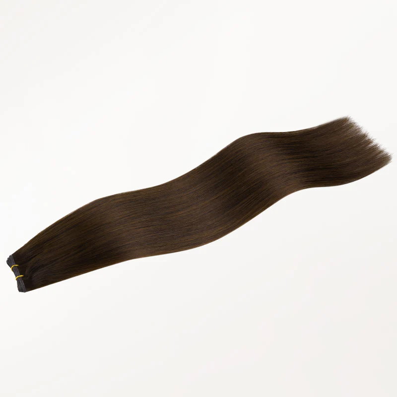 Chocolate Brown (4A) Genius Weft Hair Extensions (50-120g) - Image 11