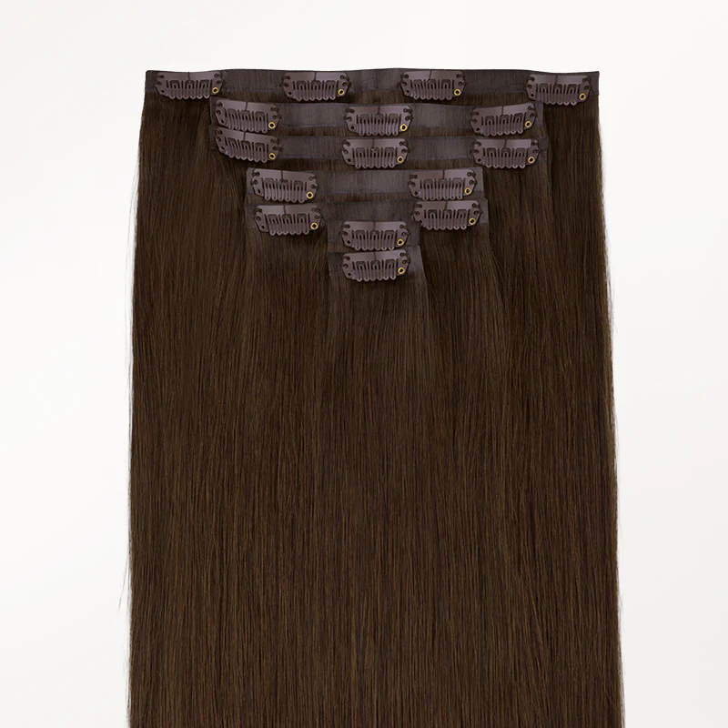 Chocolate Brown (4A) Invisi Edge Seamless Clip-Ins (140g-160g) - Image 5