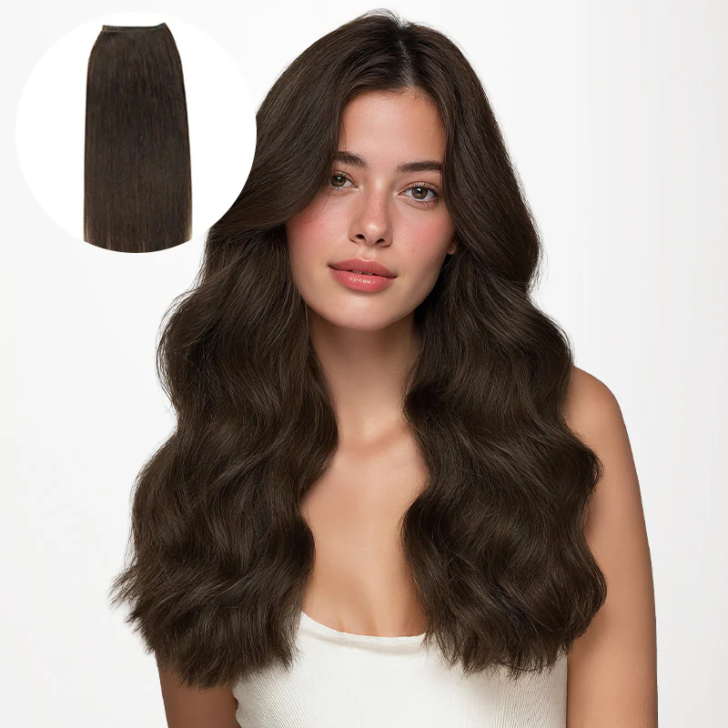 Chocolate Brown (4A) Thick Sew-In Weft Hair Extensions (120g-160g)