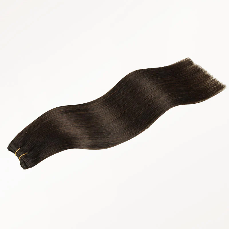 Chocolate Brown (4A) Thick Sew-In Weft Hair Extensions (120g-160g) - Image 5