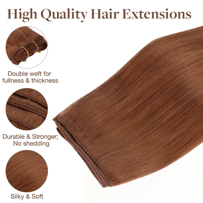 Cinnamon Terra Copper (330) Sew-In Weft Hair Extensions (80g-110g) [Clearance] - Image 7