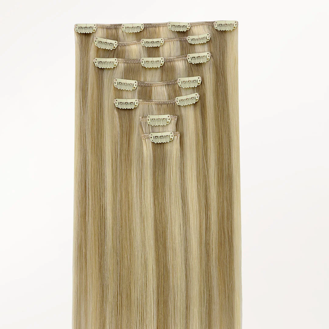 Light Blonde Highlights (16/22A) Classic Clip-Ins (120g-150g) - Image 3