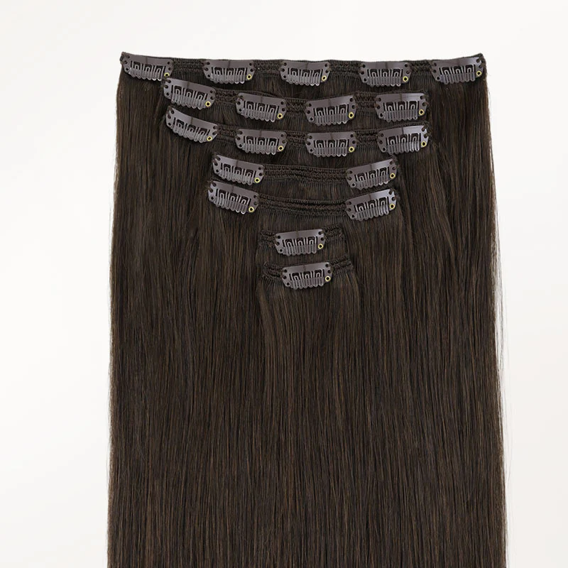 Dark Brown (2) Full Classic Clip-Ins (160g-220g) - Image 4