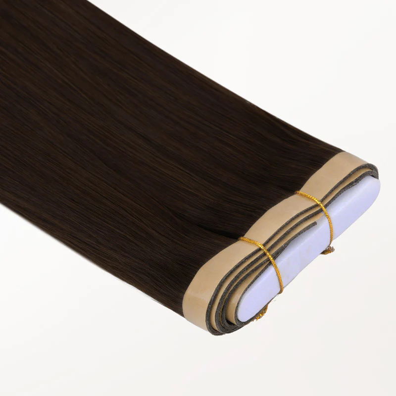 Dark Brown (2) Genius Tape Weft Hair Extensions 60g - Image 16