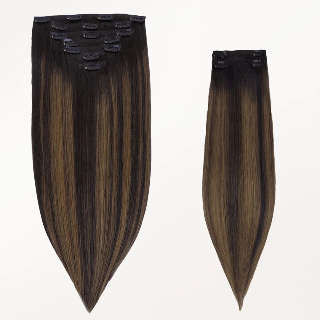 Dark Brown Balayage (2/6/2) Classic Clip-Ins (150g-170g) - Image 3