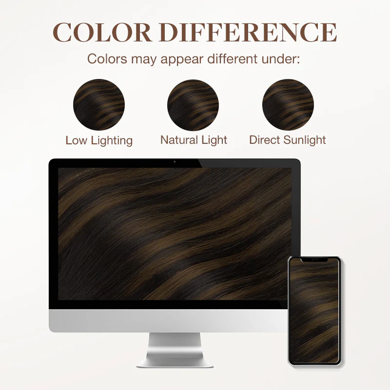 Dark Brown Balayage (2/6/2) Classic Clip-Ins (150g-170g) - Image 7