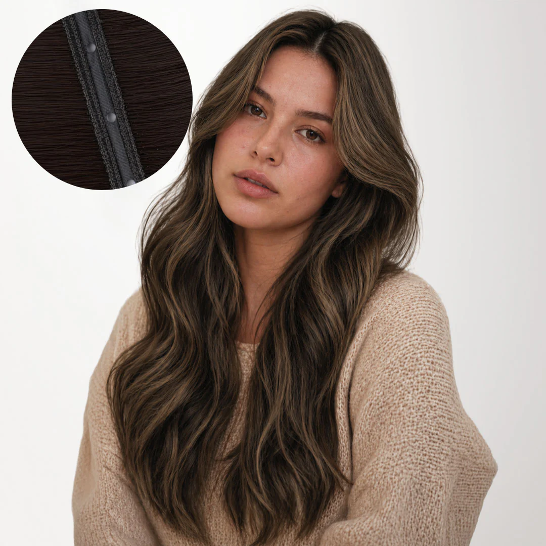 Dark Brown Balayage (2/6/2) Butterfly Weft Hair Extensions (100g-160g) - Image 10