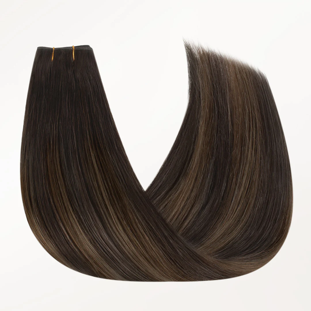 Dark Brown Balayage (2/6/2) Butterfly Weft Hair Extensions (100g-160g) - Image 19