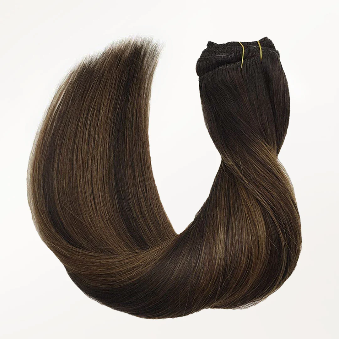 Dark Brown Balayage (2/6/2) Classic Clip-Ins (120g-150g) - Image 5