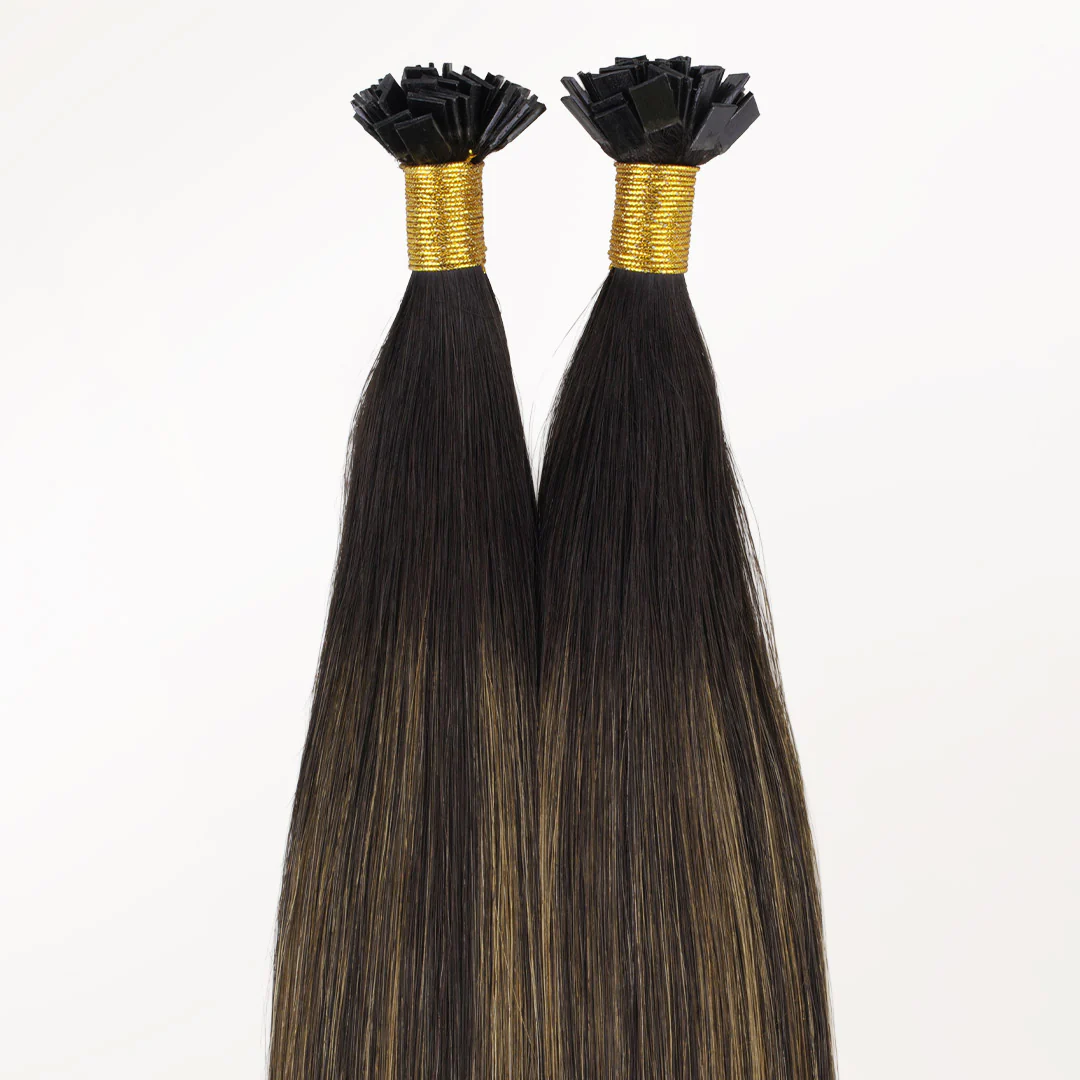 Dark Brown Balayage (2/6/2) Flat Tip Hair Extensions 60g - Image 3