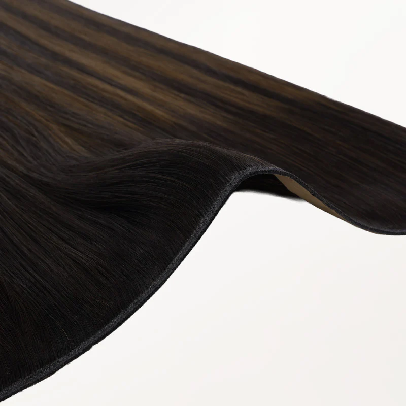 Dark Brown Balayage (2/6/2) Genius Tape Weft Hair Extensions 60g - Image 17