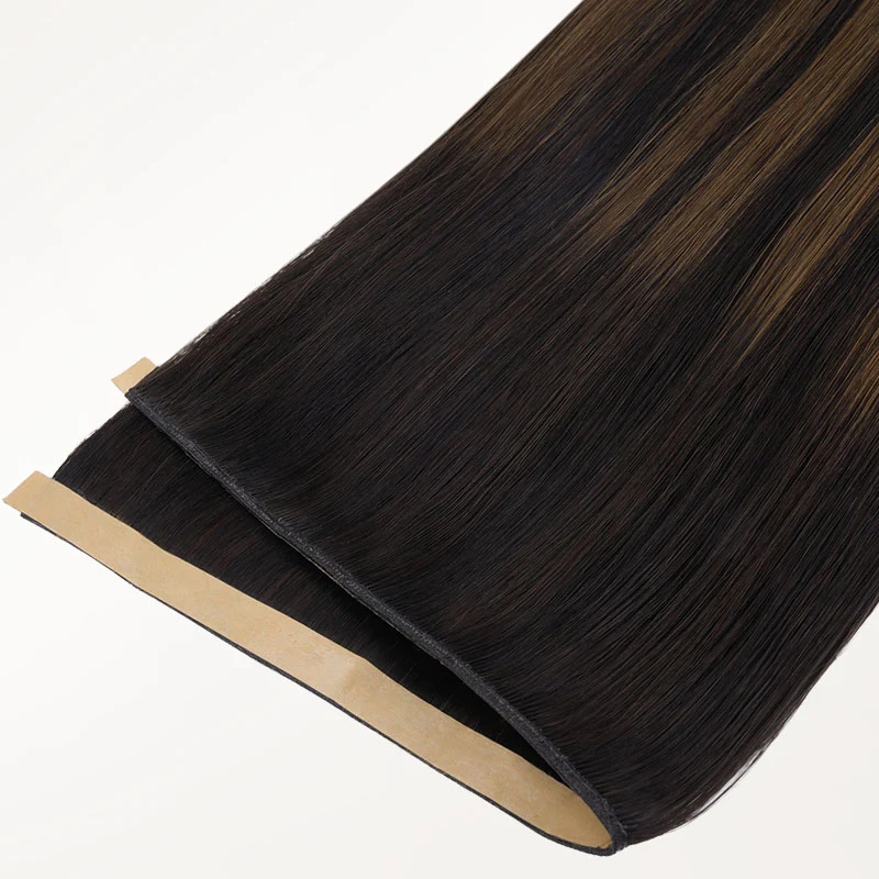 Dark Brown Balayage (2/6/2) Genius Tape Weft Hair Extensions 60g - Image 20