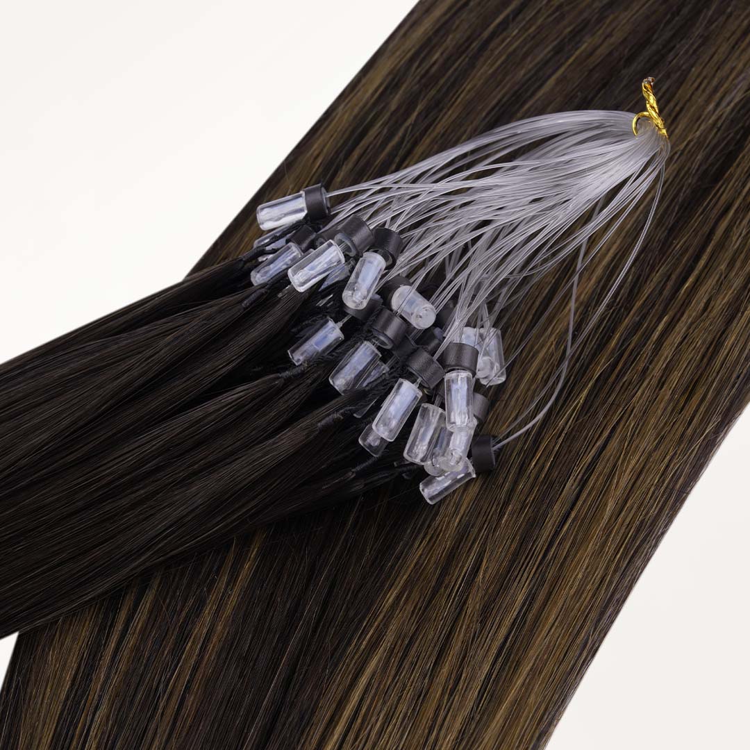 Dark Brown Balayage (2/6/2) Feather Crochet Hair 68g - Image 3