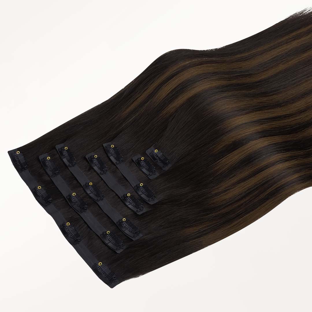 Dark Brown Balayage (2/6/2) Seamless Clip-Ins (130g-160g) - Image 3